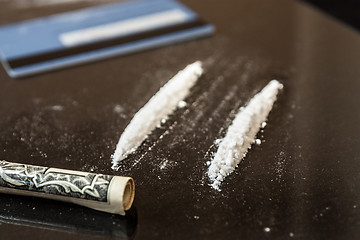 Image showing Two line of cocaine