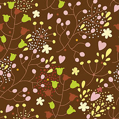 Image showing Seamless texture with flowers