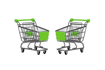 Image showing Two shopping carts