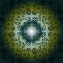 Image showing abstract fractal background on the black