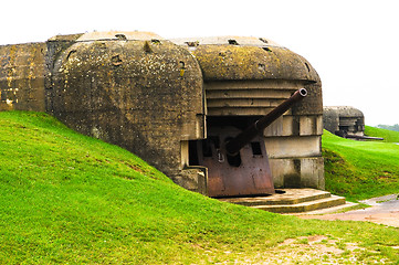 Image showing Old german bunker in Normandy, France