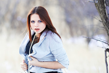 Image showing Beautiful girl in winter