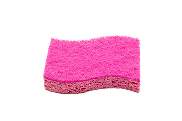 Image showing Pink sponge on white