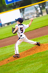 Image showing Young baseball pitcher