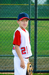 Image showing Youth baseball portrait