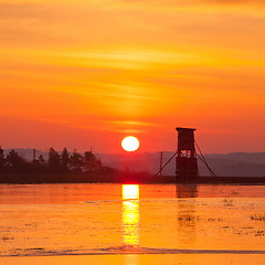 Image showing Lansdcape in winter at sunrise 