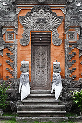 Image showing Door - traditional asian Balinese carved