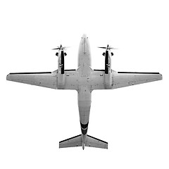 Image showing Twin prop cargo plane isolated on white background