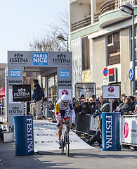 Image showing The Cylist Bellemakers Dirk- Paris Nice 2013 Prologue in Houille