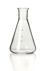 Image showing Empty chemistry Erlenmeyer flask