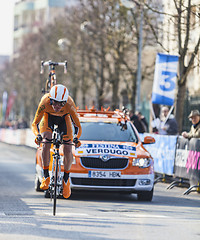 Image showing The Cylist Verdugo Gorka- Paris Nice 2013 Prologue in Houilles