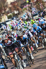 Image showing The Peloton- Paris Nice 2013 in Nemours