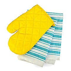 Image showing Kitchen towel and potholder