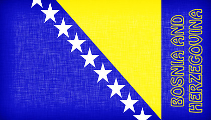 Image showing Flag of Bosnia and Herzegovina stitched with letters