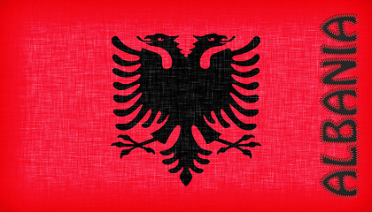 Image showing Flag of Albania stitched with letters