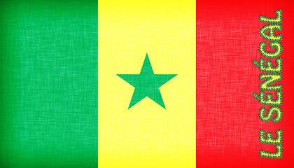 Image showing Flag of Senegal stitched with letters