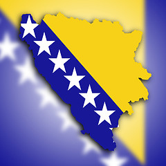 Image showing Map of Bosnia and Herzegovina