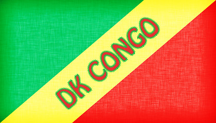 Image showing Flag of Congo stitched with letters