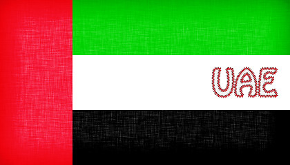 Image showing Flag of the UAE stitched with letters