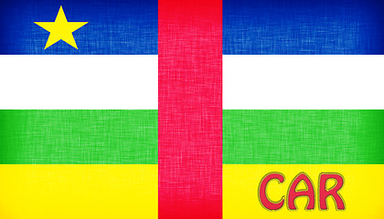 Image showing Flag of the Central African Republic stitched with letters