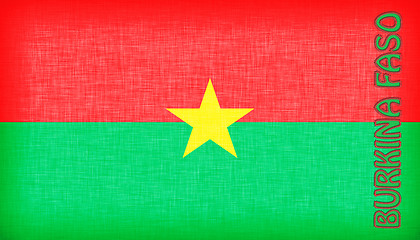 Image showing Flag of Burkina Faso stitched with letters