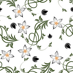 Image showing Seamless floral pattern