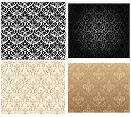 Image showing damask seamless vector