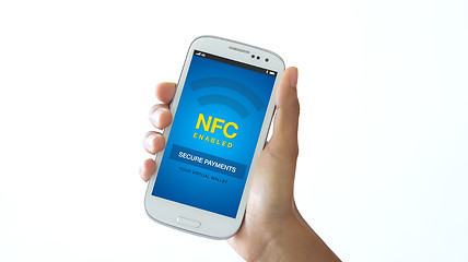 Image showing NFC enabled mobile phone