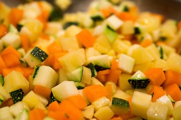 Image showing Chopped vegetables