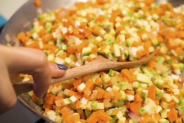 Image showing Chopped vegetables