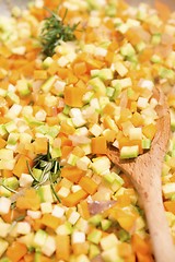 Image showing Chopped vegetables