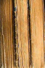 Image showing pile of old books, close-up 
