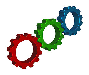 Image showing rgb gear wheels