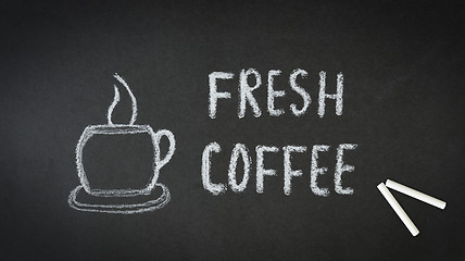 Image showing Fresh Coffee Chalk Illustration
