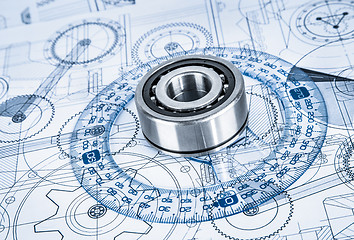 Image showing Technical drawings with the bearing