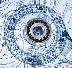 Image showing Technical drawings with the bearing