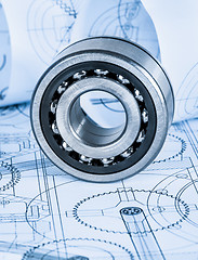 Image showing Technical drawings with the bearing