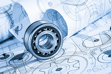 Image showing Technical drawings with the bearing