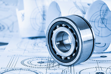 Image showing Technical drawings with the bearing