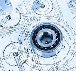 Image showing Technical drawings with the bearing