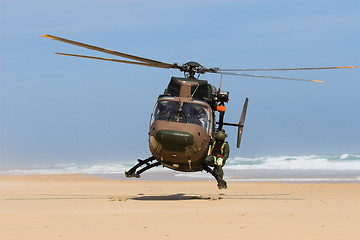 Image showing Helicopter landing