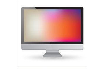 Image showing Computer display isolated on white