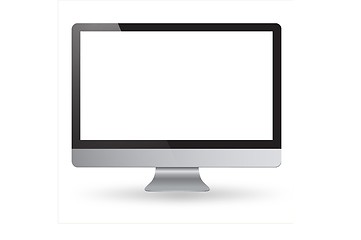 Image showing Computer display isolated on white