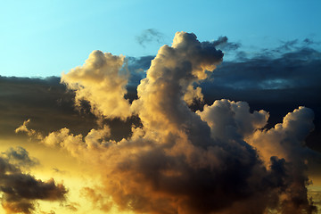 Image showing Sunrise sky over the sea