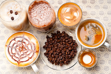 Image showing selection of different coffee type