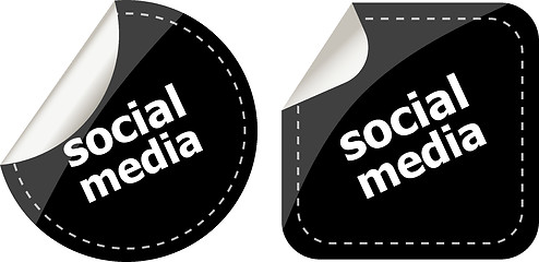 Image showing social media stickers set