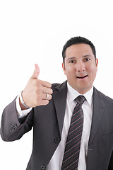 Image showing businessman with thumb up
