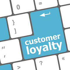 Image showing button keypad with customer loyalty word