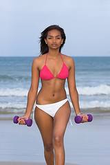 Image showing model at beach