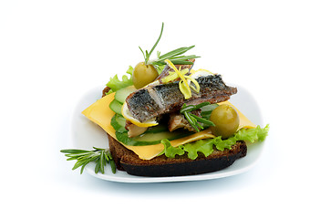 Image showing Smoked Sardines Snack